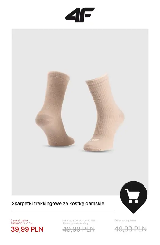 4F - gazetka promocyjna Zimowy trekking do -50% od wtorku 20.01  - strona 6