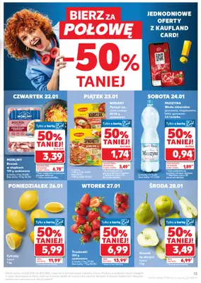 Kaufland - gazetka promocyjna Oferta Kaufland od czwartku 22.01 do środy 28.01 - strona 13