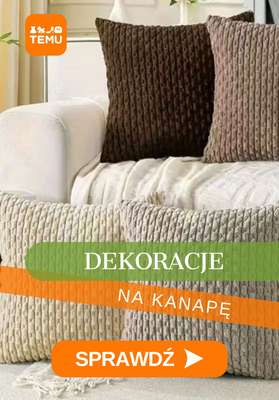 Temu - gazetka promocyjna Dekoracje kanapy i sofy od wtorku 20.01 
