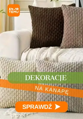 Temu - gazetka promocyjna Dekoracje kanapy i sofy od wtorku 20.01 