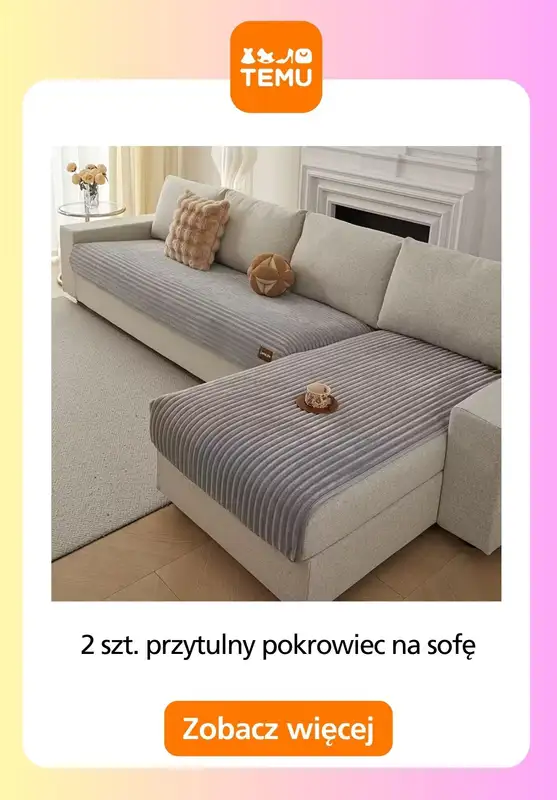 Temu - gazetka promocyjna Dekoracje kanapy i sofy od wtorku 20.01  - strona 9