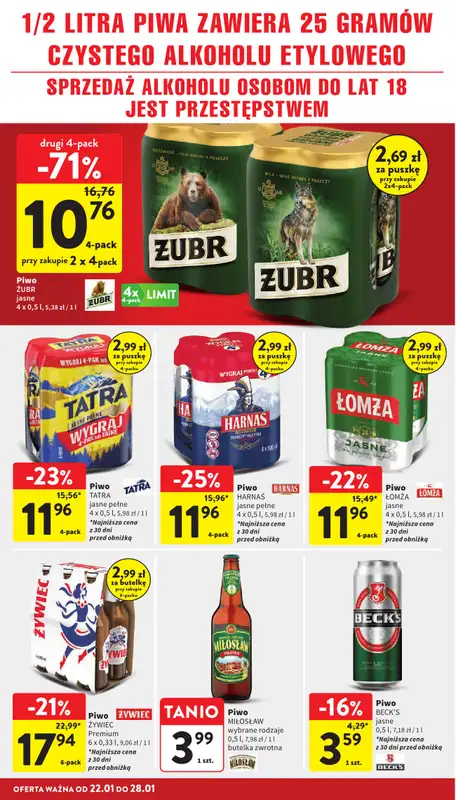 Intermarche - gazetka promocyjna Gazetka od czwartku 22.01 do środy 28.01 - strona 34