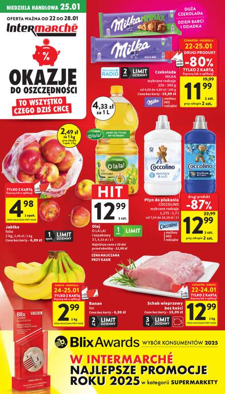Intermarche - gazetka promocyjna Gazetka od czwartku 22.01 do środy 28.01