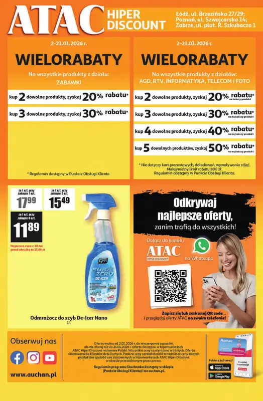 Auchan - gazetka promocyjna Gazetka ATAC Hiper Discount od piątku 02.01 do środy 21.01 - strona 4