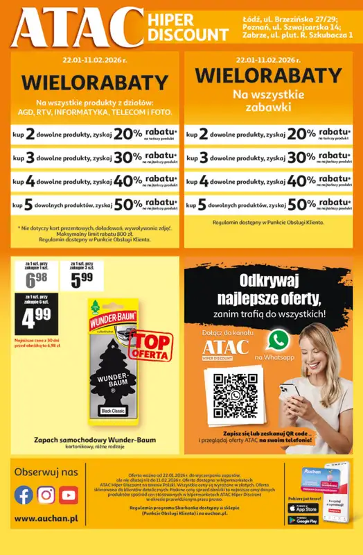 Auchan - gazetka promocyjna Gazetka ATAC Hiper Discount od czwartku 22.01 do środy 11.02 - strona 4