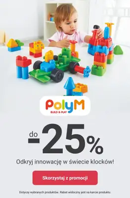 Smyk - gazetka promocyjna Klocki PolyM do -25% od wtorku 20.01 do poniedziałku 26.01