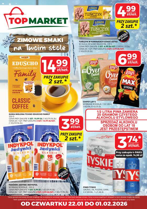 Top Market - gazetka promocyjna Gazetka od czwartku 22.01 do niedzieli 01.02