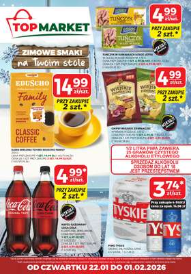 Top Market - gazetka promocyjna Gazetka od czwartku 22.01 do niedzieli 01.02