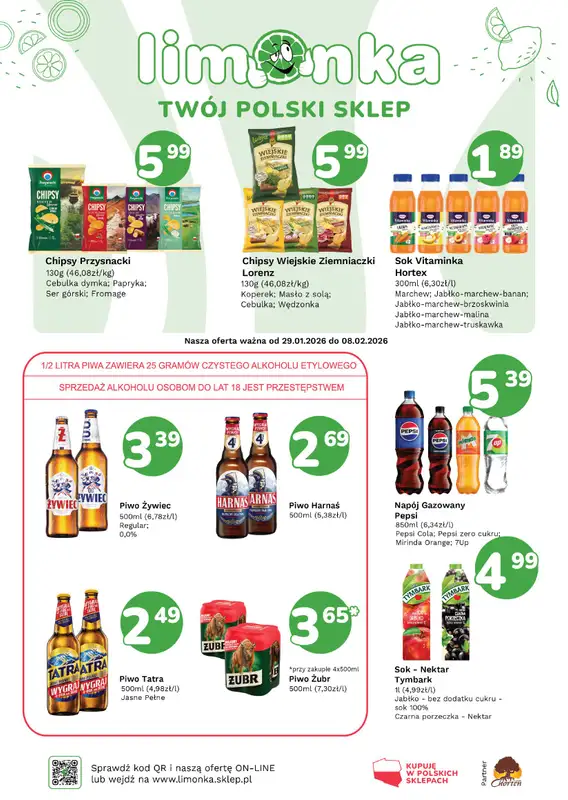 Limonka - gazetka promocyjna Plakaty promocyjne od czwartku 29.01 do niedzieli 08.02 - strona 2