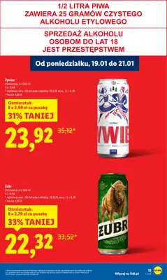 Lidl - gazetka promocyjna Oferta od poniedziałku od poniedziałku 19.01 do środy 21.01 - strona 15