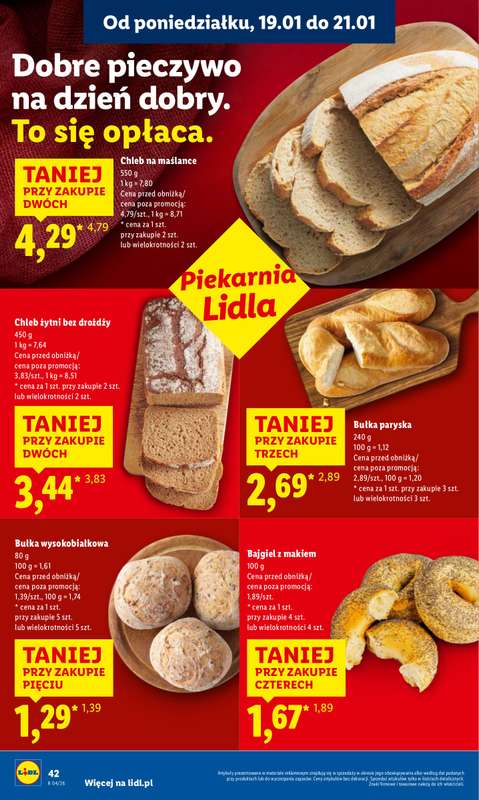Lidl - gazetka promocyjna Oferta od poniedziałku od poniedziałku 19.01 do środy 21.01 - strona 42