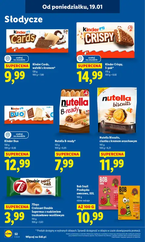 Lidl - gazetka promocyjna Oferta od poniedziałku od poniedziałku 19.01 do środy 21.01 - strona 52