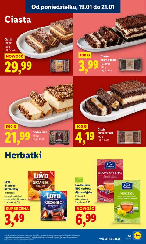 Lidl - gazetka promocyjna Oferta od poniedziałku od poniedziałku 19.01 do środy 21.01 - strona 53