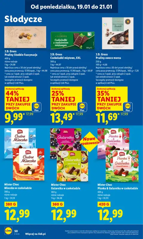Lidl - gazetka promocyjna Oferta od poniedziałku od poniedziałku 19.01 do środy 21.01 - strona 50