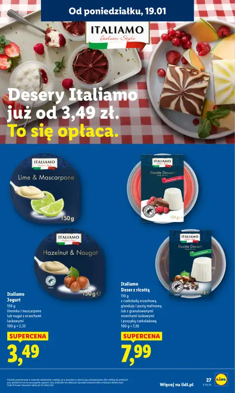 Lidl - gazetka promocyjna Oferta od poniedziałku od poniedziałku 19.01 do środy 21.01 - strona 27