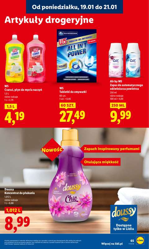 Lidl - gazetka promocyjna Oferta od poniedziałku od poniedziałku 19.01 do środy 21.01 - strona 65