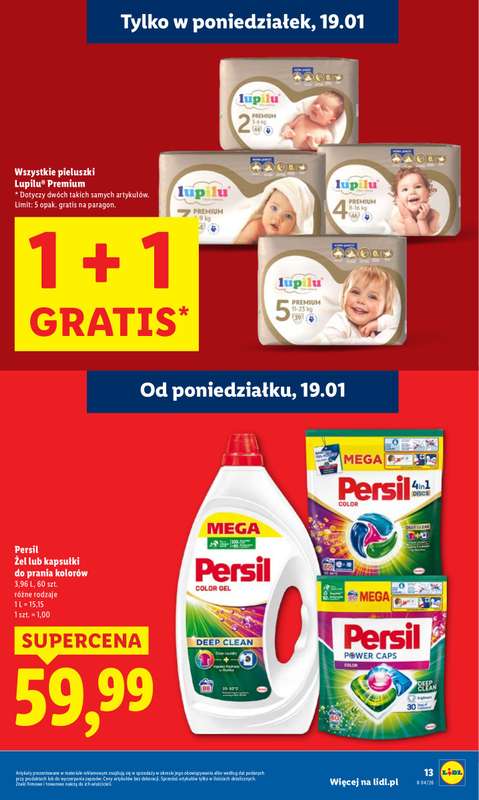 Lidl - gazetka promocyjna Oferta od poniedziałku od poniedziałku 19.01 do środy 21.01 - strona 13