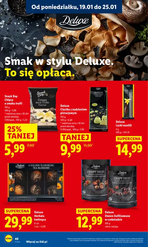 Lidl - gazetka promocyjna Oferta od poniedziałku od poniedziałku 19.01 do środy 21.01 - strona 48