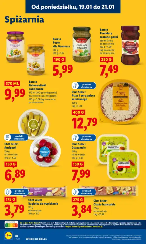 Lidl - gazetka promocyjna Oferta od poniedziałku od poniedziałku 19.01 do środy 21.01 - strona 60