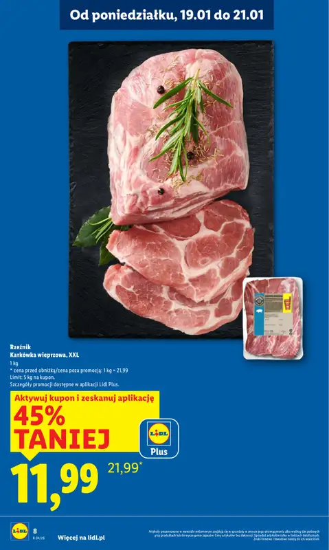 Lidl - gazetka promocyjna Oferta od poniedziałku od poniedziałku 19.01 do środy 21.01 - strona 8