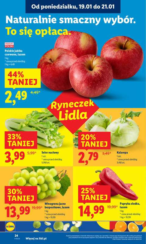 Lidl - gazetka promocyjna Oferta od poniedziałku od poniedziałku 19.01 do środy 21.01 - strona 24
