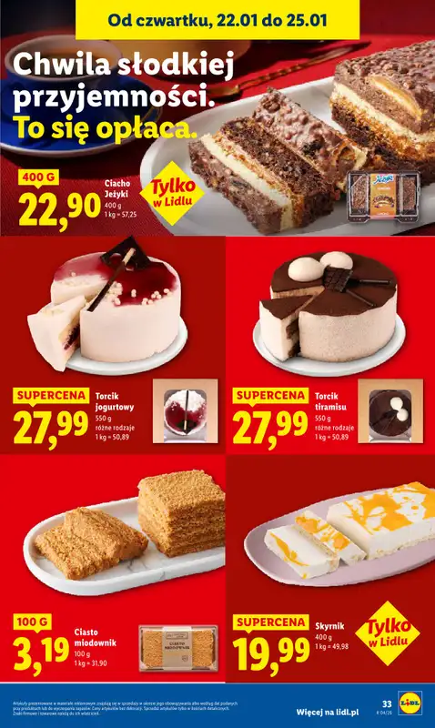 Lidl - gazetka promocyjna Oferta od czwartku od czwartku 22.01 do niedzieli 25.01 - strona 33