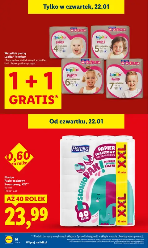 Lidl - gazetka promocyjna Oferta od czwartku od czwartku 22.01 do niedzieli 25.01 - strona 16