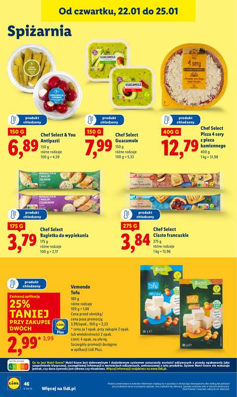 Lidl - gazetka promocyjna Oferta od czwartku od czwartku 22.01 do niedzieli 25.01 - strona 46