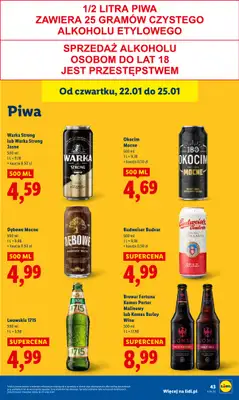 Lidl - gazetka promocyjna Oferta od czwartku od czwartku 22.01 do niedzieli 25.01 - strona 43