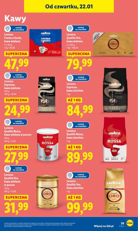 Lidl - gazetka promocyjna Oferta od czwartku od czwartku 22.01 do niedzieli 25.01 - strona 39