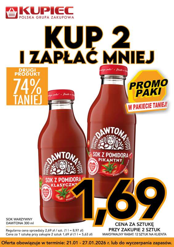 Kupiec - gazetka promocyjna Promopaki od środy 21.01 do wtorku 27.01 - strona 5
