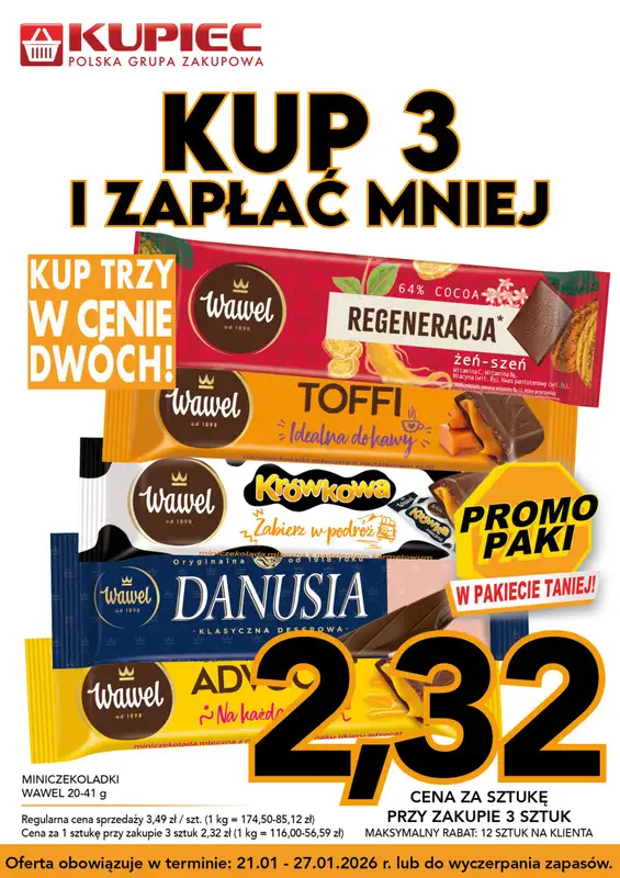 Kupiec - gazetka promocyjna Promopaki od środy 21.01 do wtorku 27.01 - strona 11
