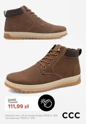 CCC - gazetka promocyjna EXTRA -20% na zimowe buty i akcesoria KOLEKCJA MĘSKA od środy 21.01 do niedzieli 01.02 - strona 10