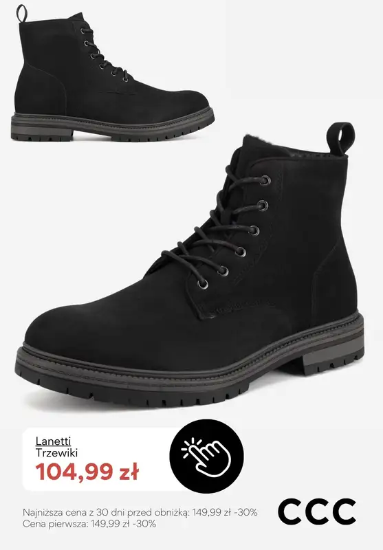 CCC - gazetka promocyjna EXTRA -20% na zimowe buty i akcesoria KOLEKCJA MĘSKA od środy 21.01 do niedzieli 01.02 - strona 7