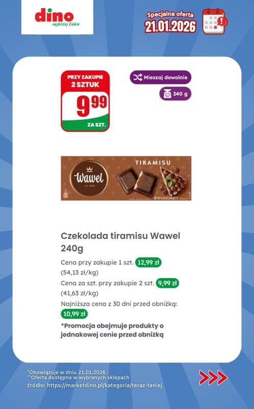 Dino - gazetka promocyjna Specjalna oferta na 21.01.2026 - promocje spoza gazetki od środy 21.01 do środy 21.01 - strona 7