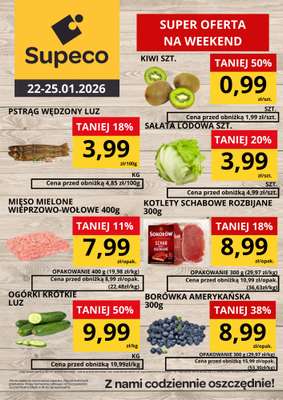 Supeco - gazetka promocyjna Super oferta na Weekend od czwartku 22.01 do niedzieli 25.01