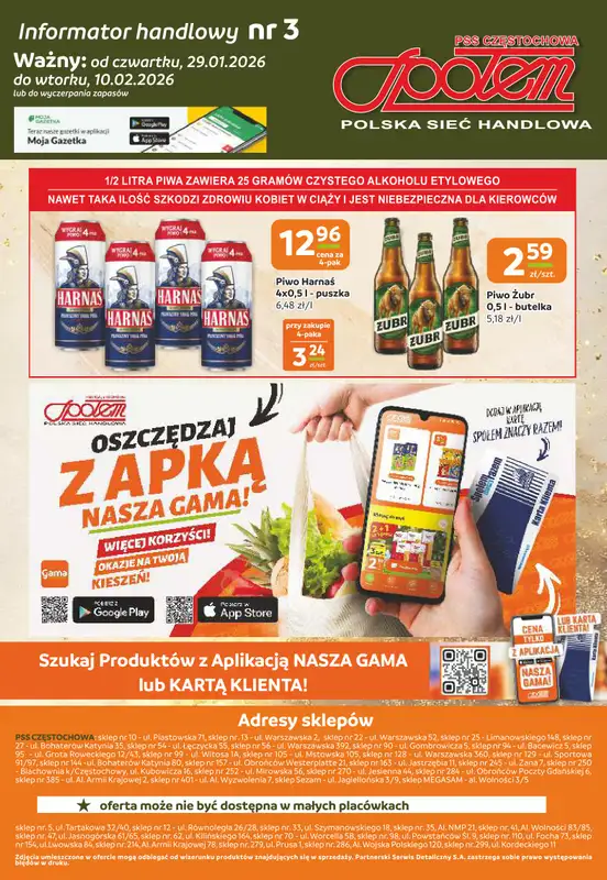 Społem Częstochowa - gazetka promocyjna Gazetka od czwartku 29.01 do wtorku 10.02 - strona 12