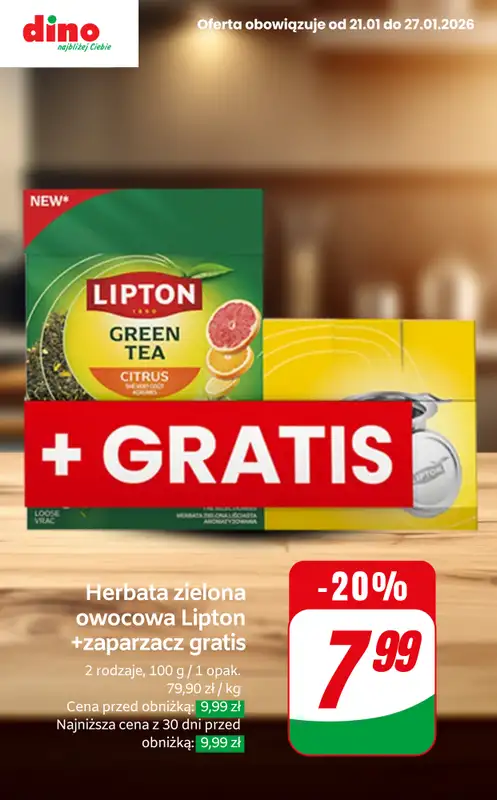 Dino - gazetka promocyjna SUPER promocje na kawy, herbaty i czekolady! od czwartku 22.01 do wtorku 27.01 - strona 6