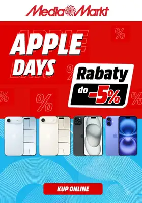 Media Markt - gazetka promocyjna Do -5% na wybrane produkty Apple od środy 21.01 do wtorku 27.01