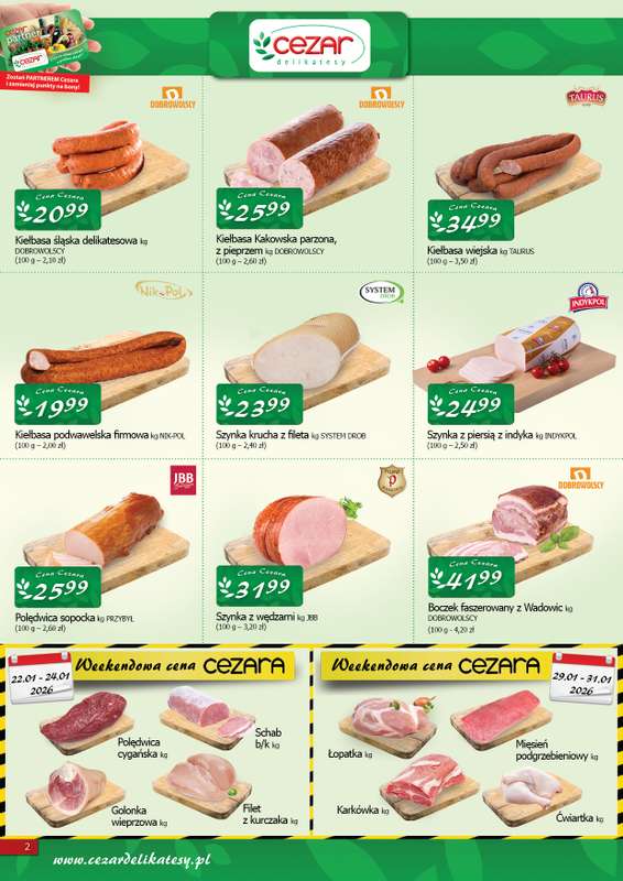 CEZAR Delikatesy - gazetka promocyjna Gazetka od czwartku 22.01 do środy 04.02 - strona 2