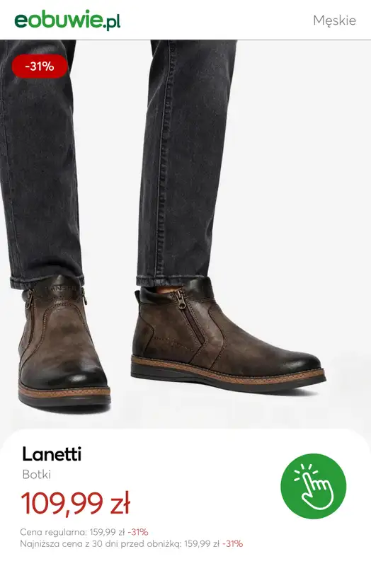 eobuwie.pl - gazetka promocyjna SALE: trzewiki i sztyblety męskie od środy 21.01 do poniedziałku 02.02 - strona 5