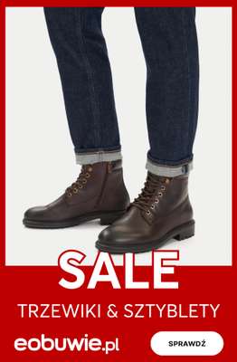 eobuwie.pl - gazetka promocyjna SALE: trzewiki i sztyblety męskie od środy 21.01 do poniedziałku 02.02