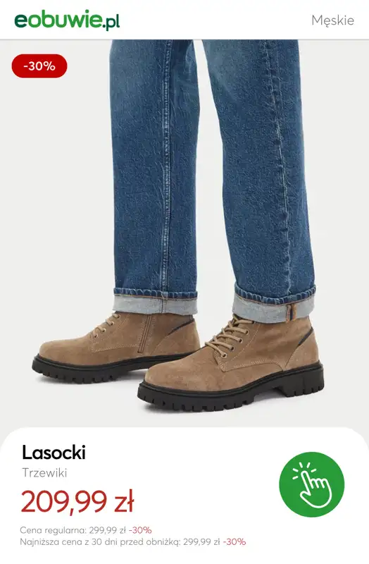 eobuwie.pl - gazetka promocyjna SALE: trzewiki i sztyblety męskie od środy 21.01 do poniedziałku 02.02 - strona 9