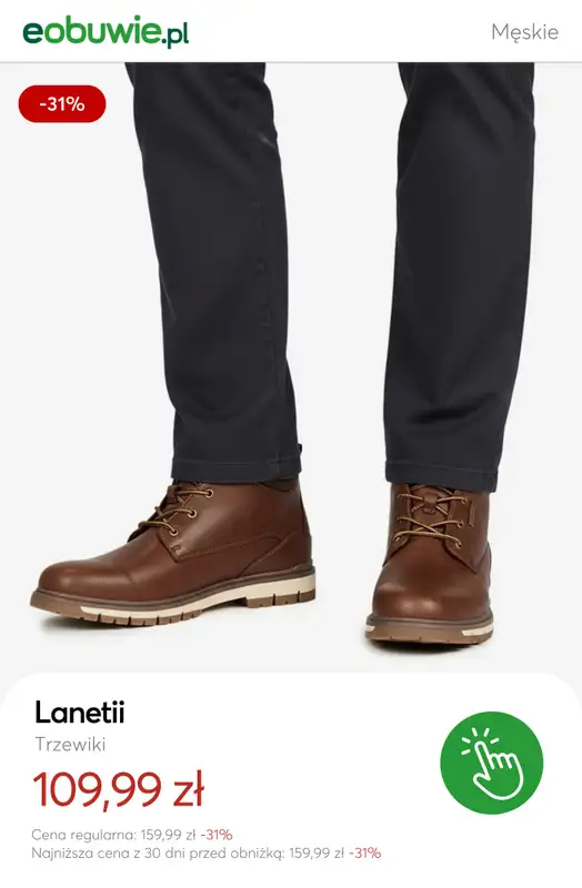 eobuwie.pl - gazetka promocyjna SALE: trzewiki i sztyblety męskie od środy 21.01 do poniedziałku 02.02 - strona 8