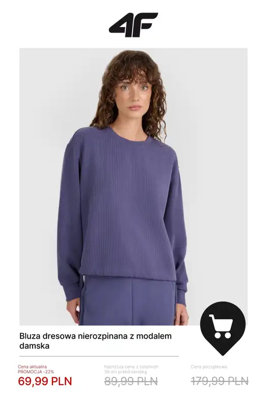 4F - gazetka promocyjna Bluzy damskie już od 59,99 zł! od środy 21.01  - strona 15