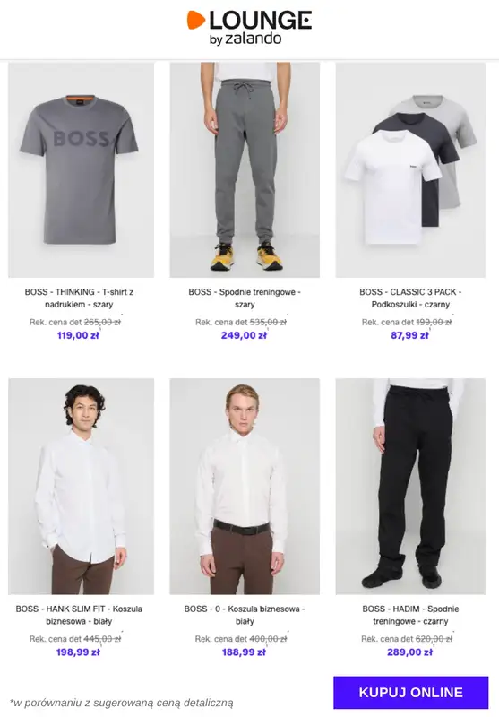 Lounge by Zalando - gazetka promocyjna Do -73%  BOSS - Mężczyźni od środy 21.01 do soboty 24.01 - strona 8