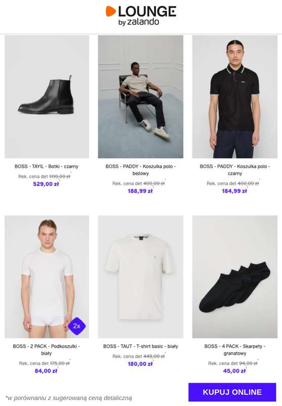 Lounge by Zalando - gazetka promocyjna Do -73%  BOSS - Mężczyźni od środy 21.01 do soboty 24.01 - strona 4
