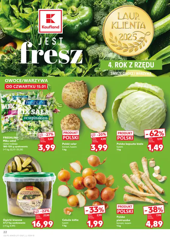 Kaufland - gazetka promocyjna Oferta Kaufland od czwartku 15.01 do środy 21.01 - strona 22