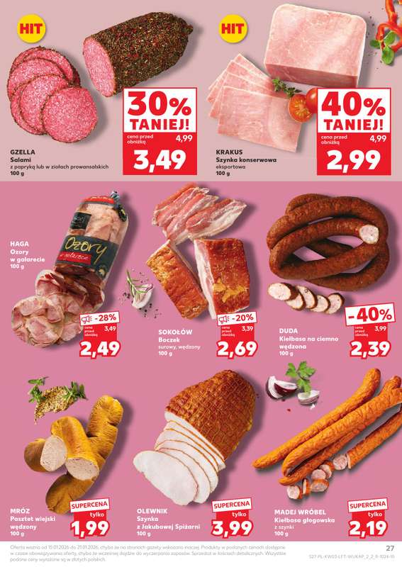 Kaufland - gazetka promocyjna Oferta Kaufland od czwartku 15.01 do środy 21.01 - strona 27