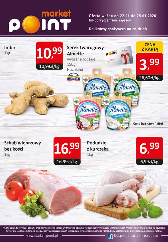 Market Point - gazetka promocyjna Promocje weekendowe od czwartku 22.01 do niedzieli 25.01